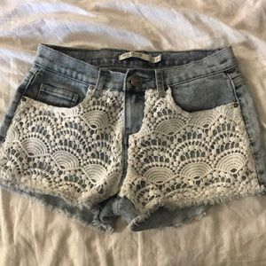 Denim shorts